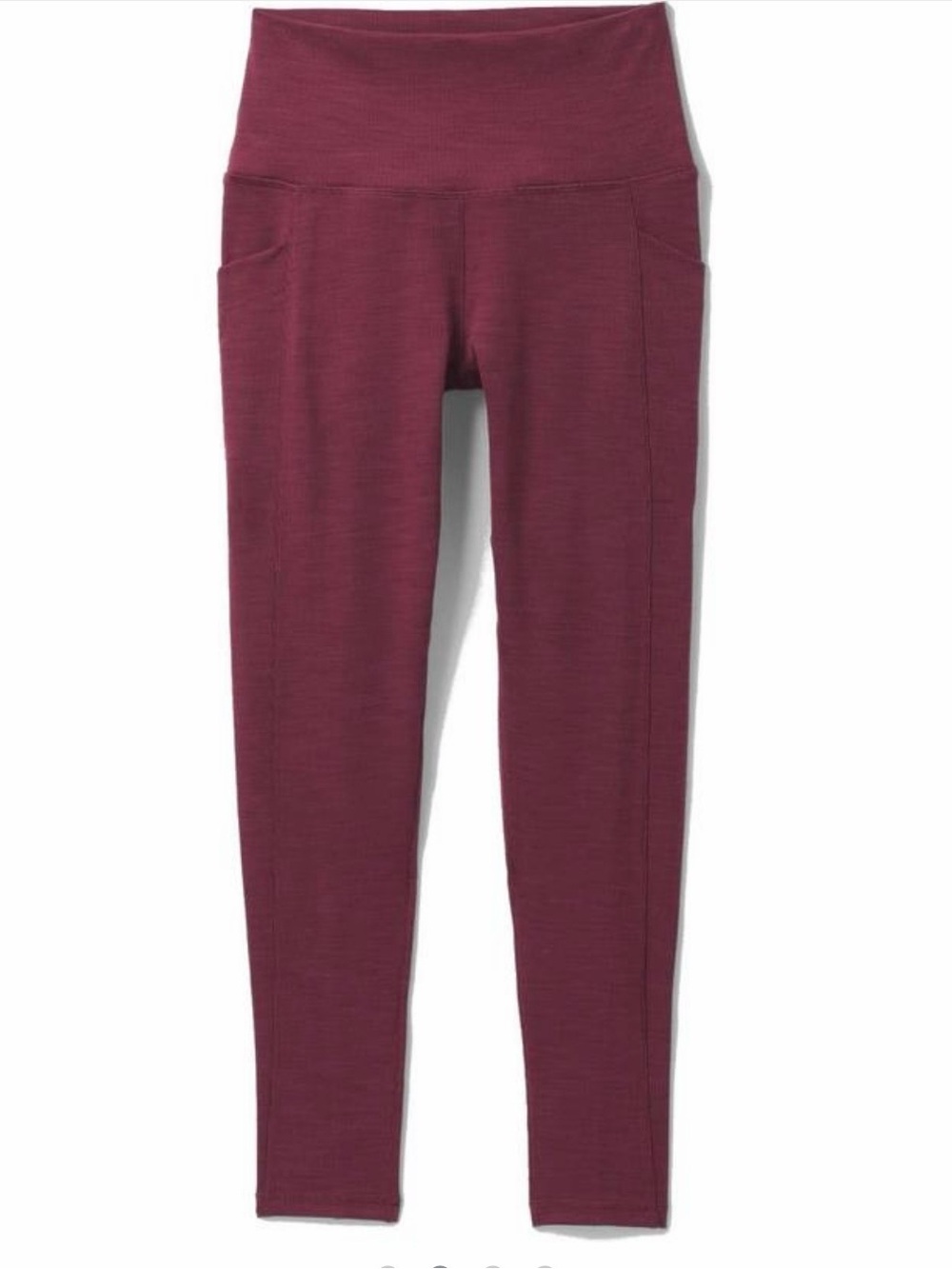 prAna Becksa 7/8 Ribbed Pocket Leggings Burgundy XL